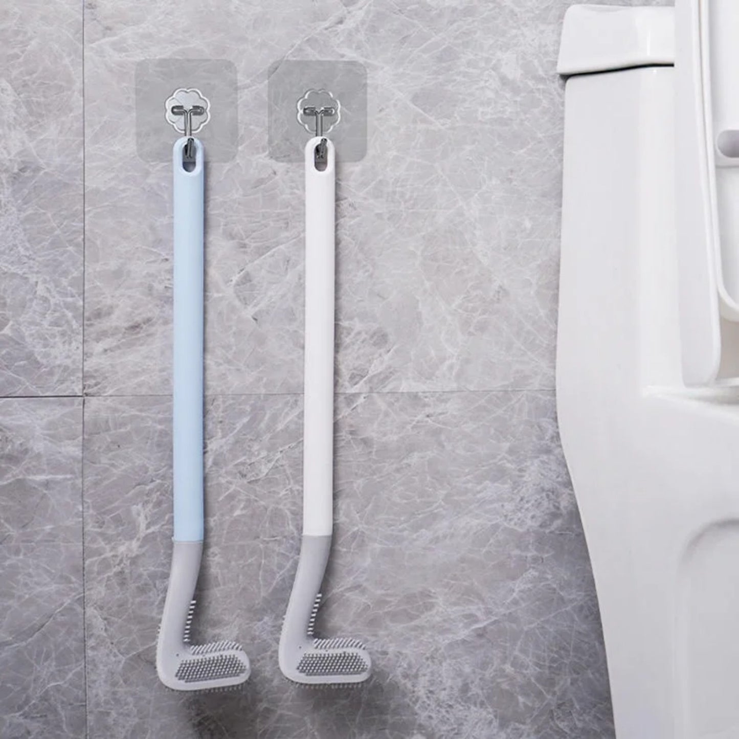 Toilet cleaning silicone brush