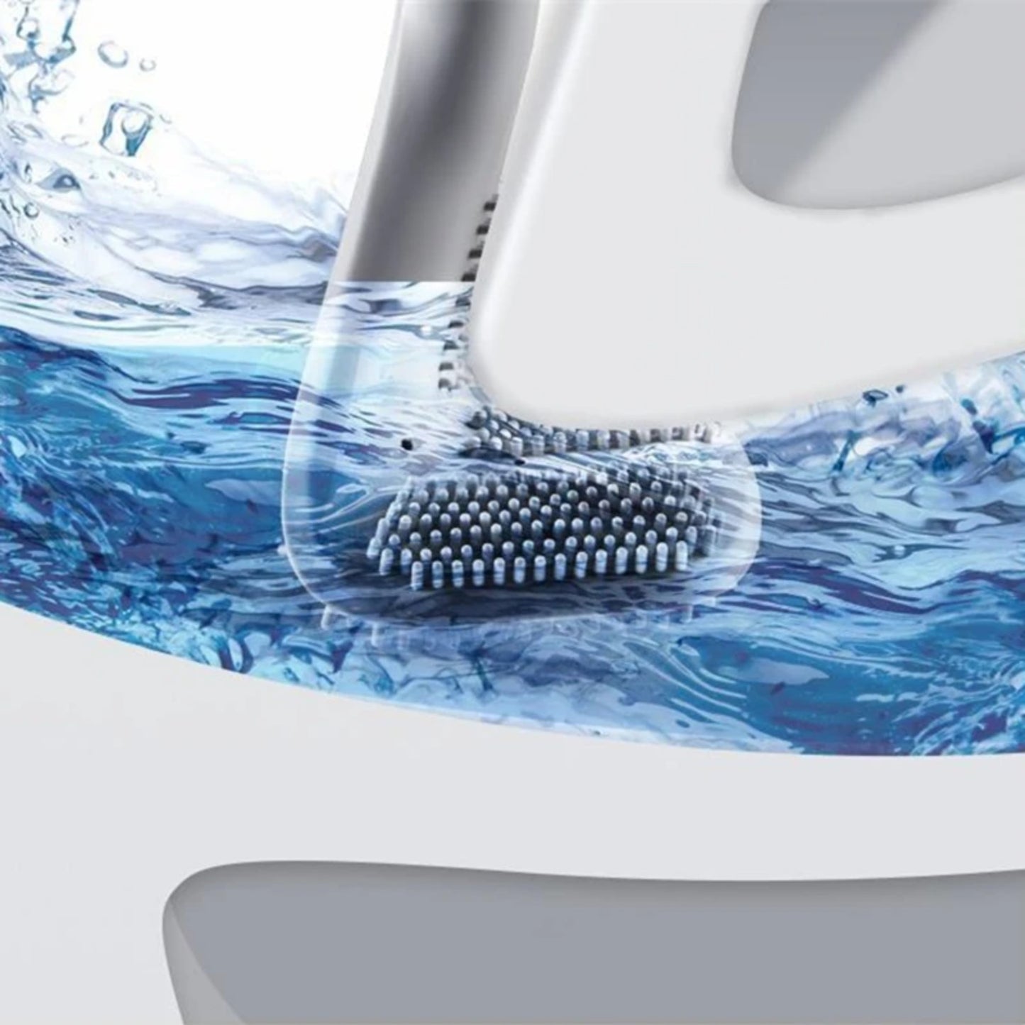 Toilet cleaning silicone brush