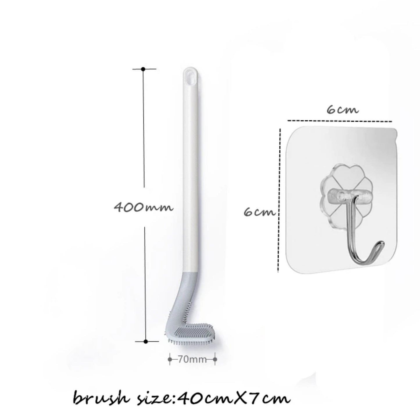 Toilet cleaning silicone brush