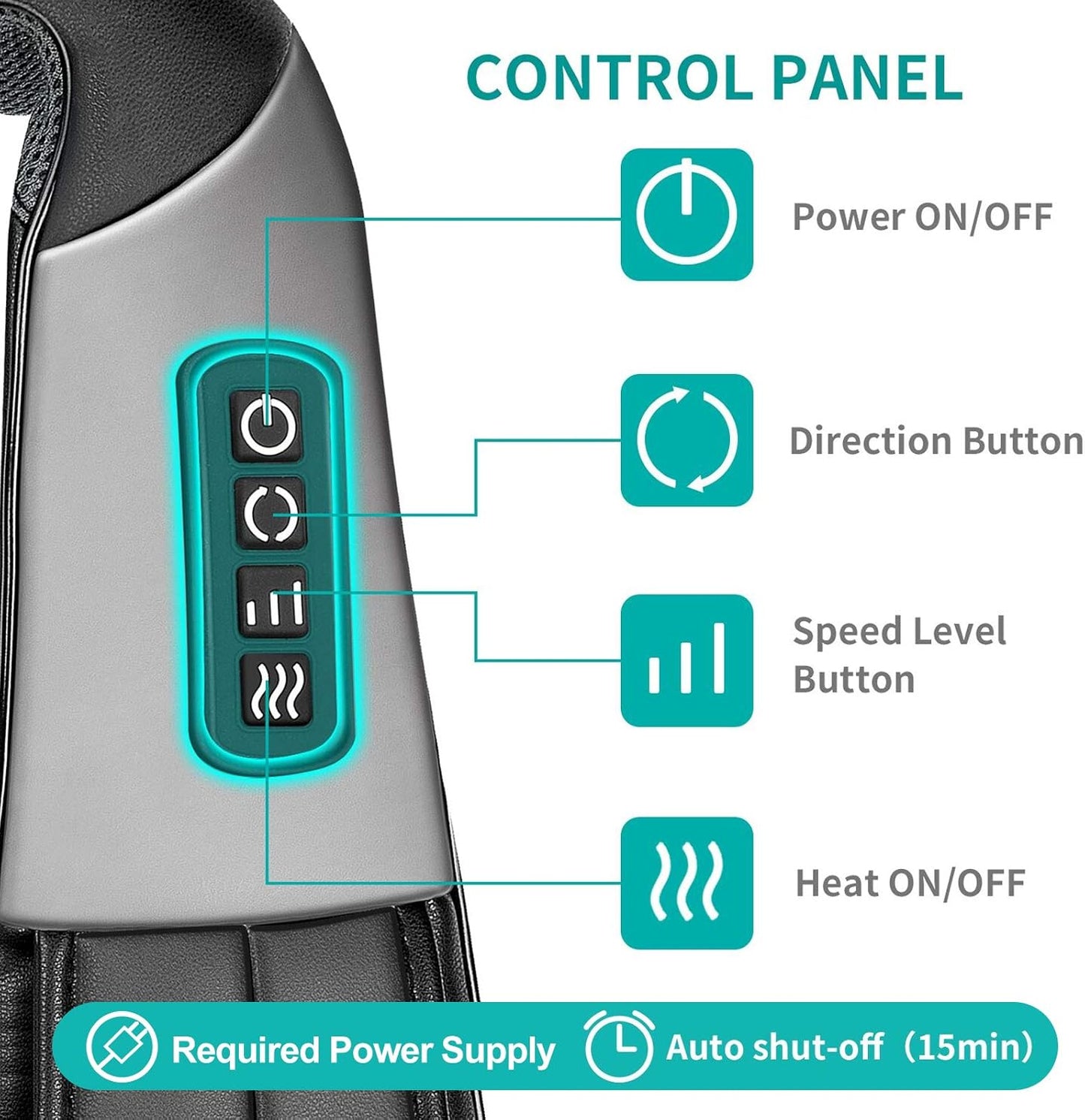 Shiatsu neck massager
