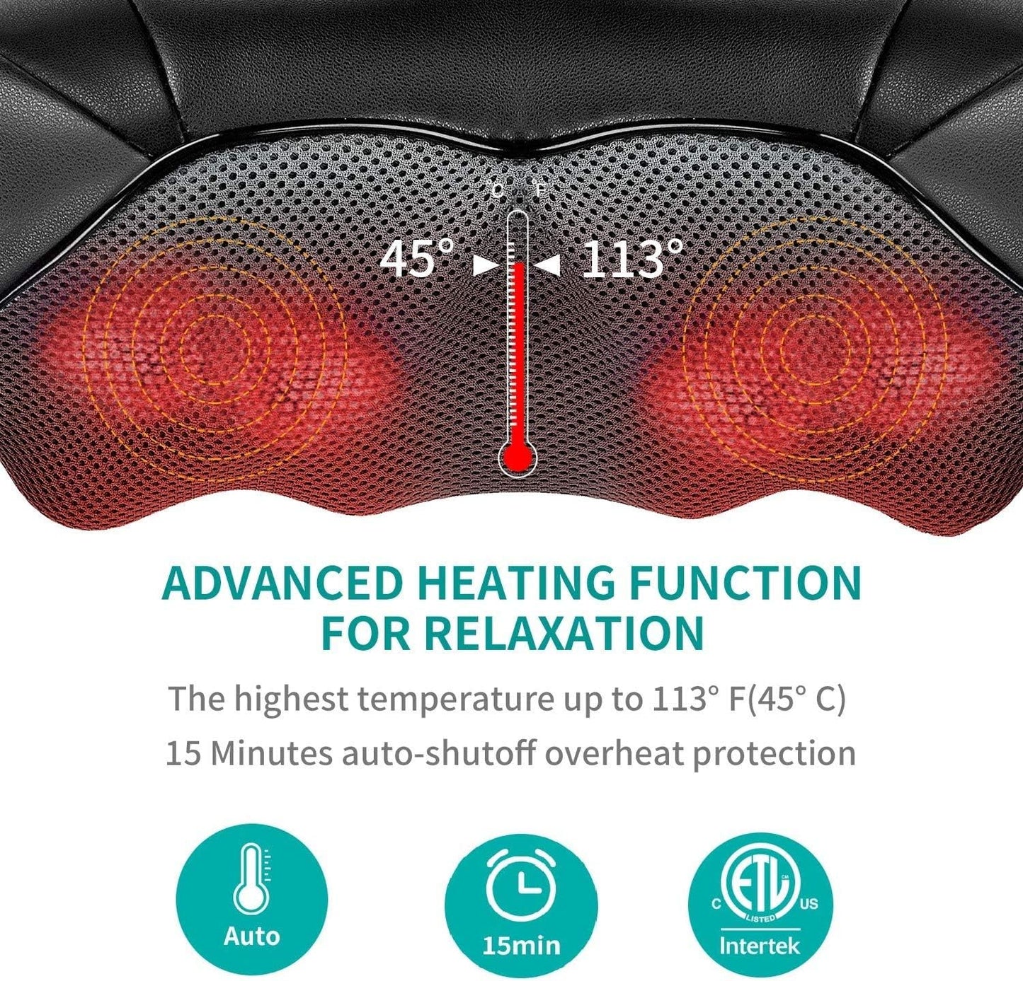 Shiatsu neck massager