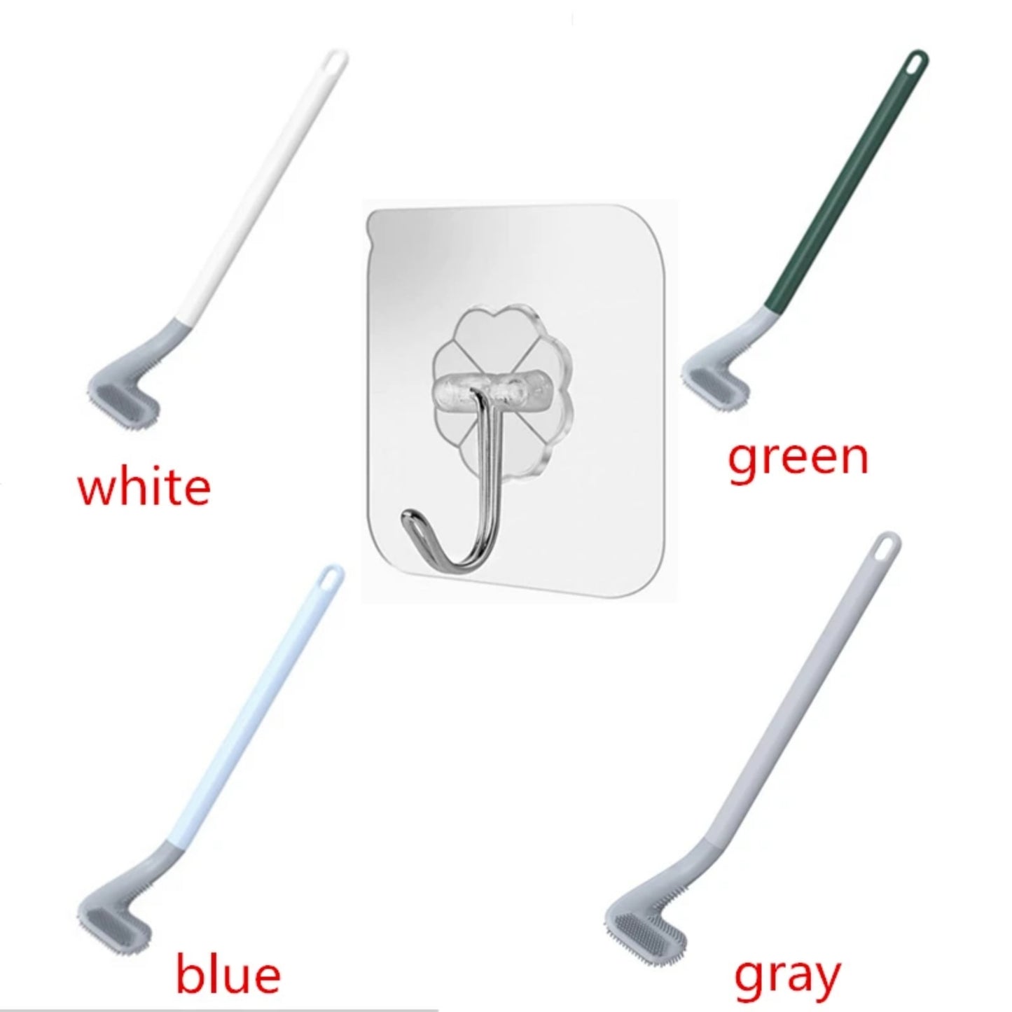 Toilet cleaning silicone brush