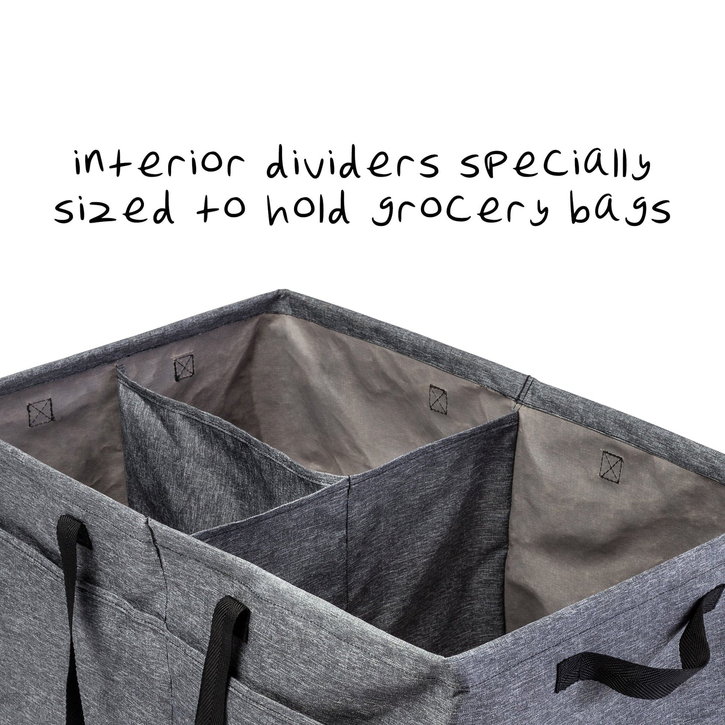 Gray Polyester Folding Large Trunk Organizer