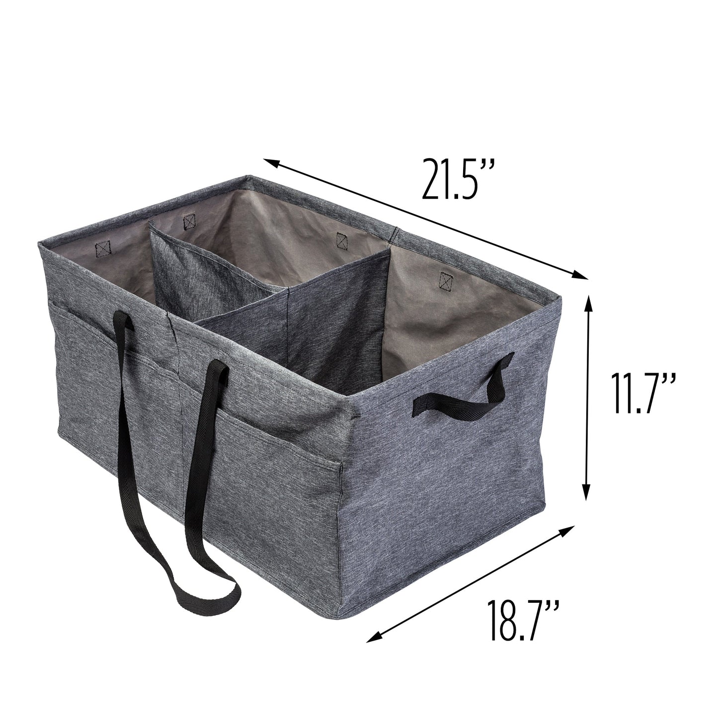 Gray Polyester Folding Large Trunk Organizer