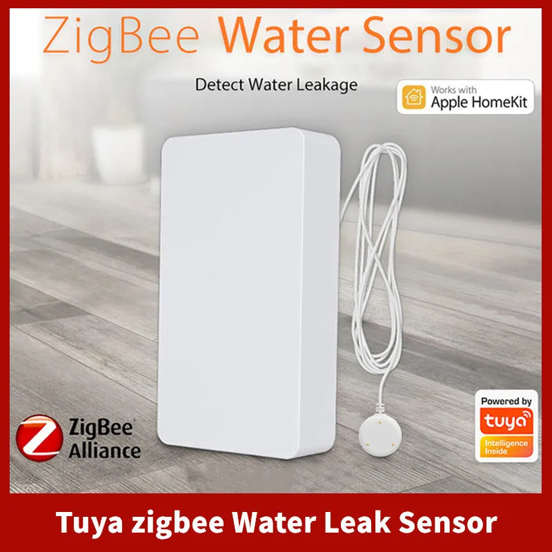 Tuya Zigbee Water Leakage Sensor Smart Home Wifi High Sensitivity Flood Detection App Control Security Alarm For Apple Homekit
