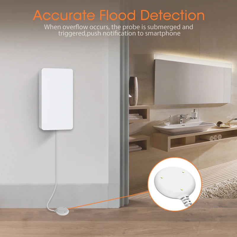 Tuya Zigbee Water Leakage Sensor Smart Home Wifi High Sensitivity Flood Detection App Control Security Alarm For Apple Homekit