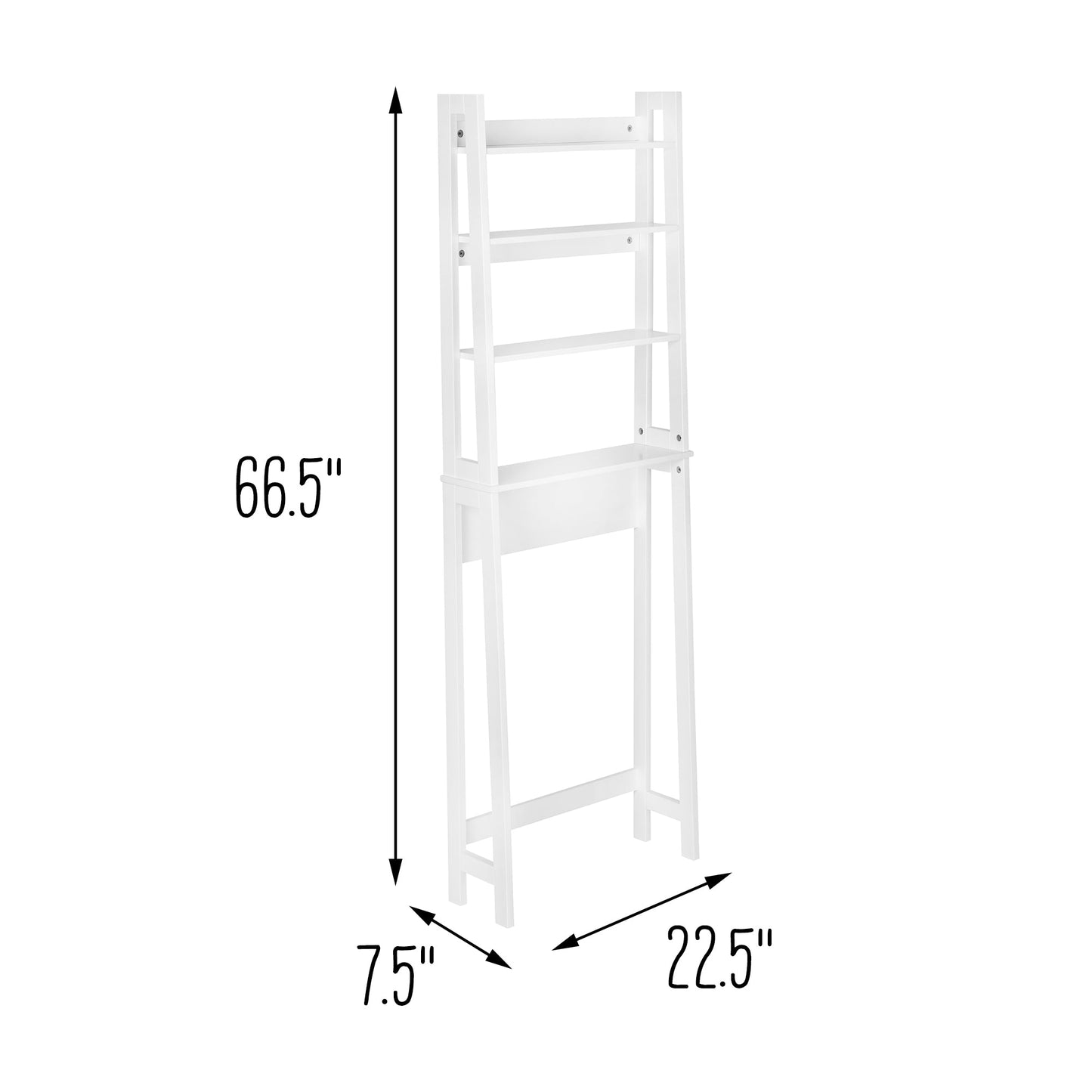 White 4-Tier Over-The-Toilet Space Saver