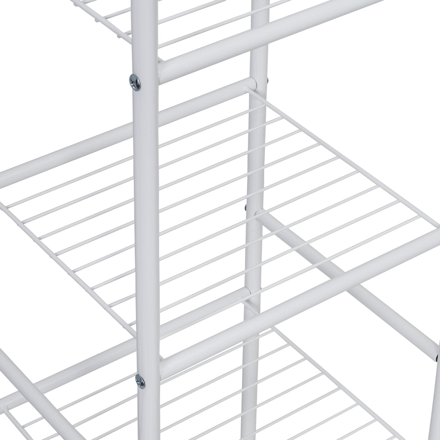 White 6-Tier Bath Storage Shelving Unit