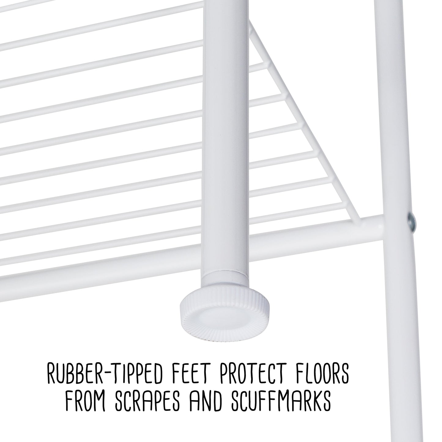 White 6-Tier Bath Storage Shelving Unit