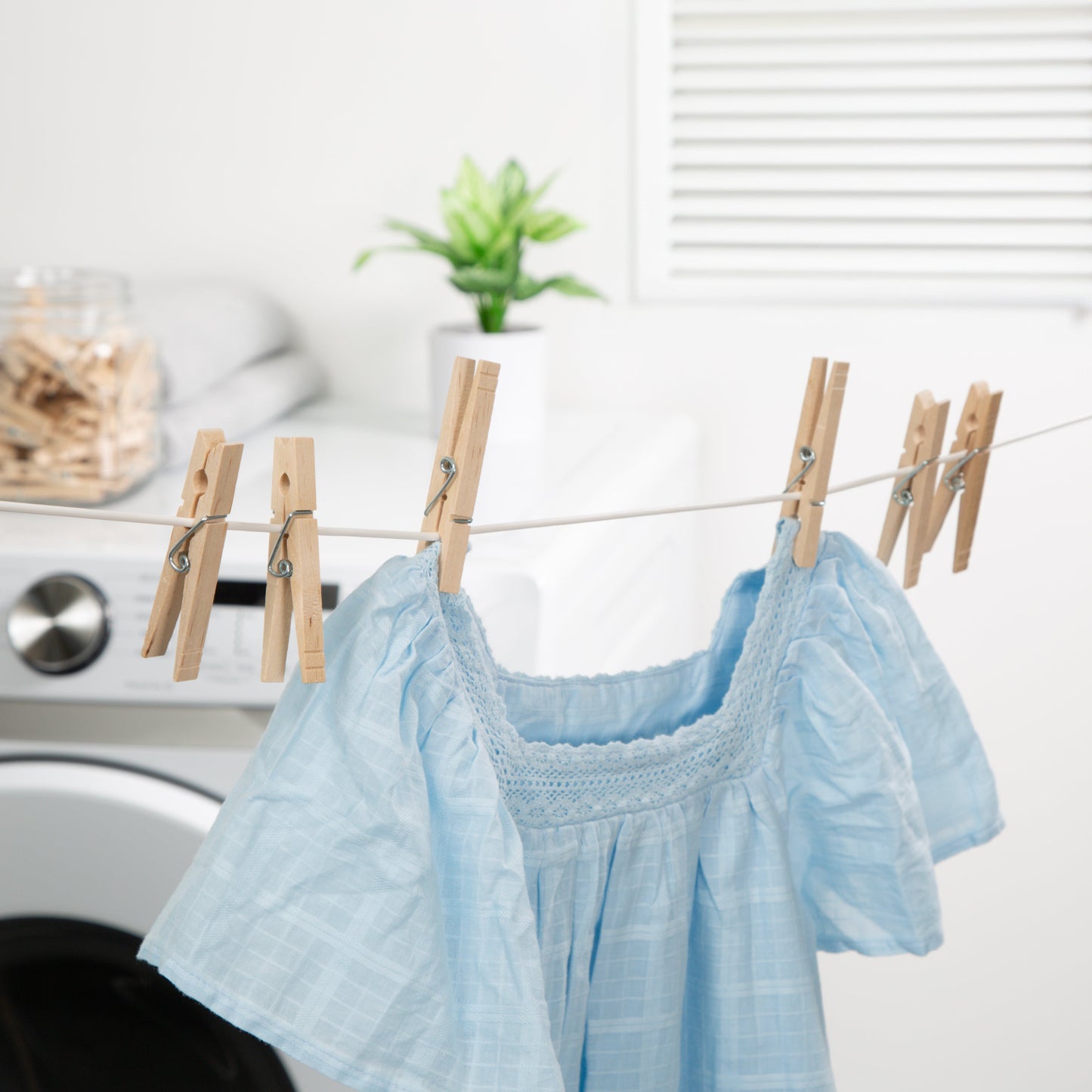 Natural Wood Spring-Loaded Clothespins (50-Pack)