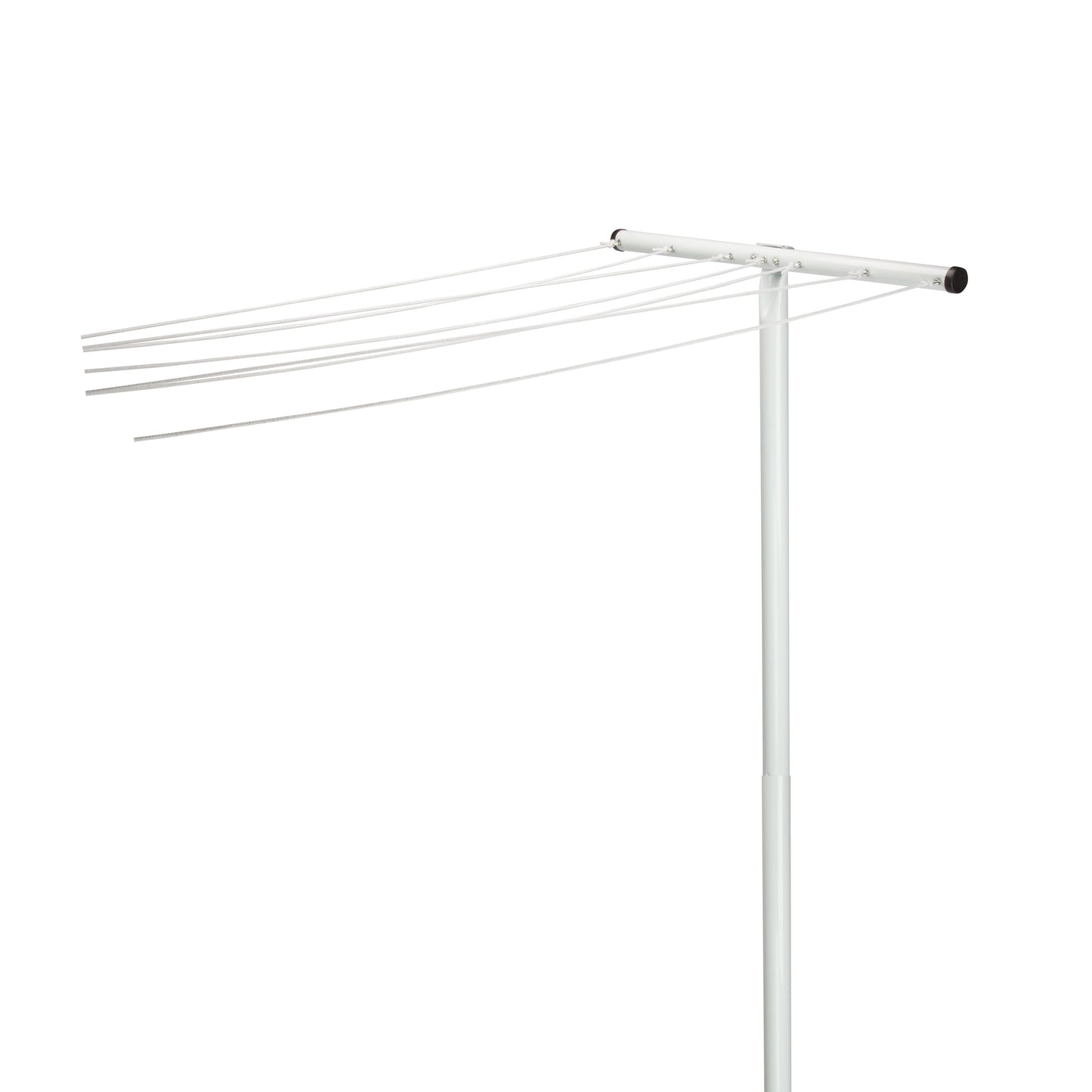 White T-Post for 7-Line Outdoor Clothes Drying