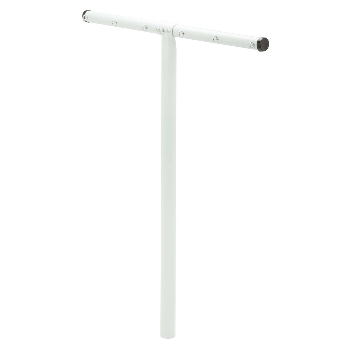 White T-Post for 7-Line Outdoor Clothes Drying