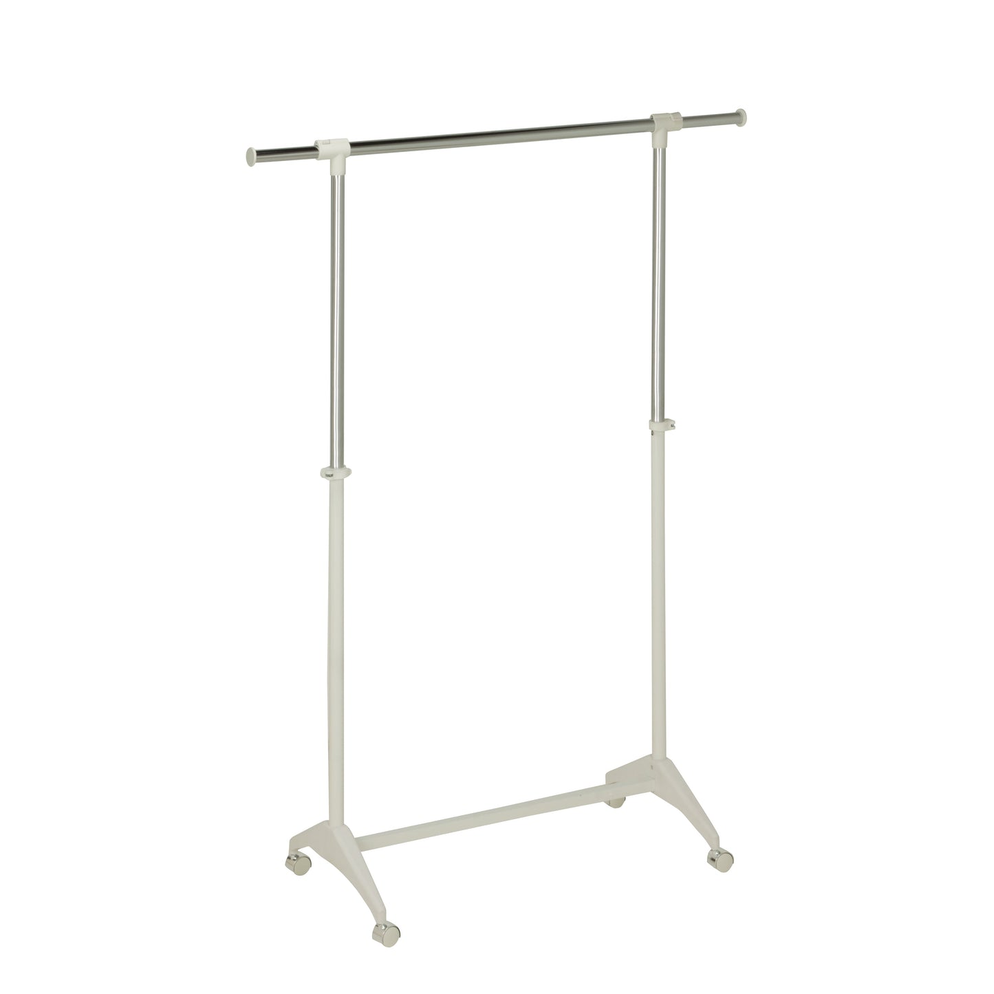 White Expandable Rolling Clothes Rack