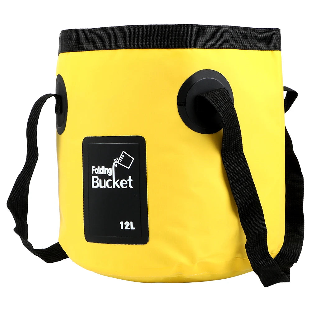 12L Folding Bucket Bowl Sink Washing Bag Car Wash Bucket Portable Outdoor Travel Foldable Water Bucket