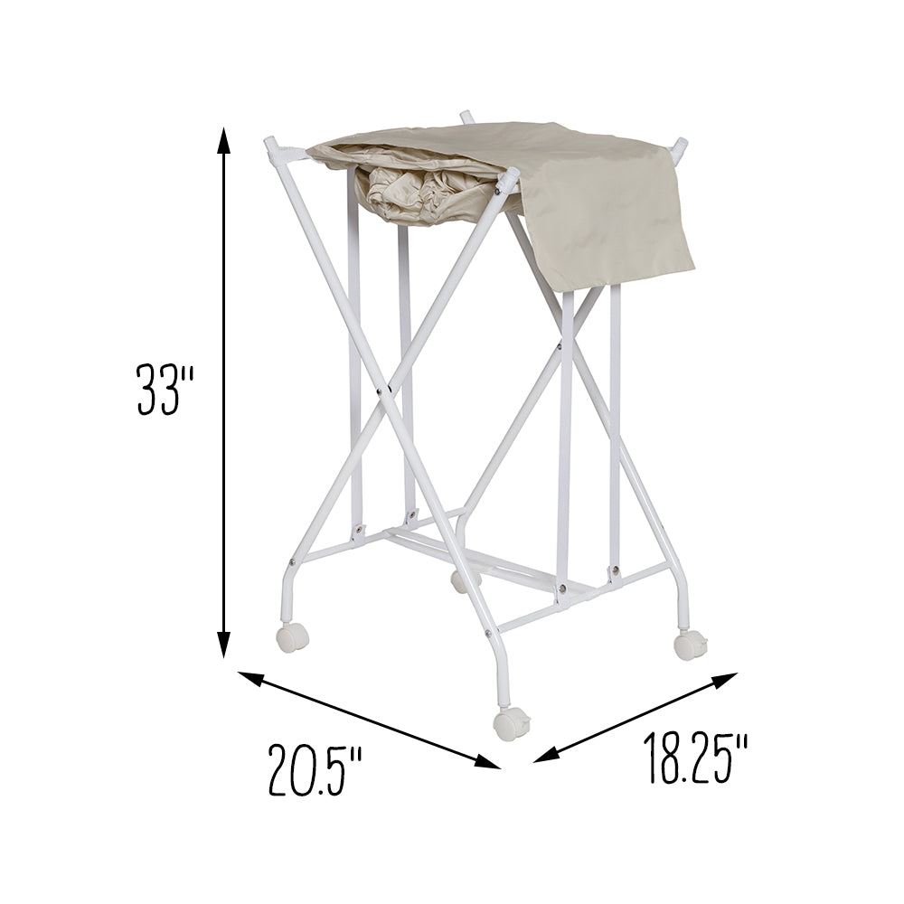 White/Natural No Bend Rolling Bounce Back Hamper