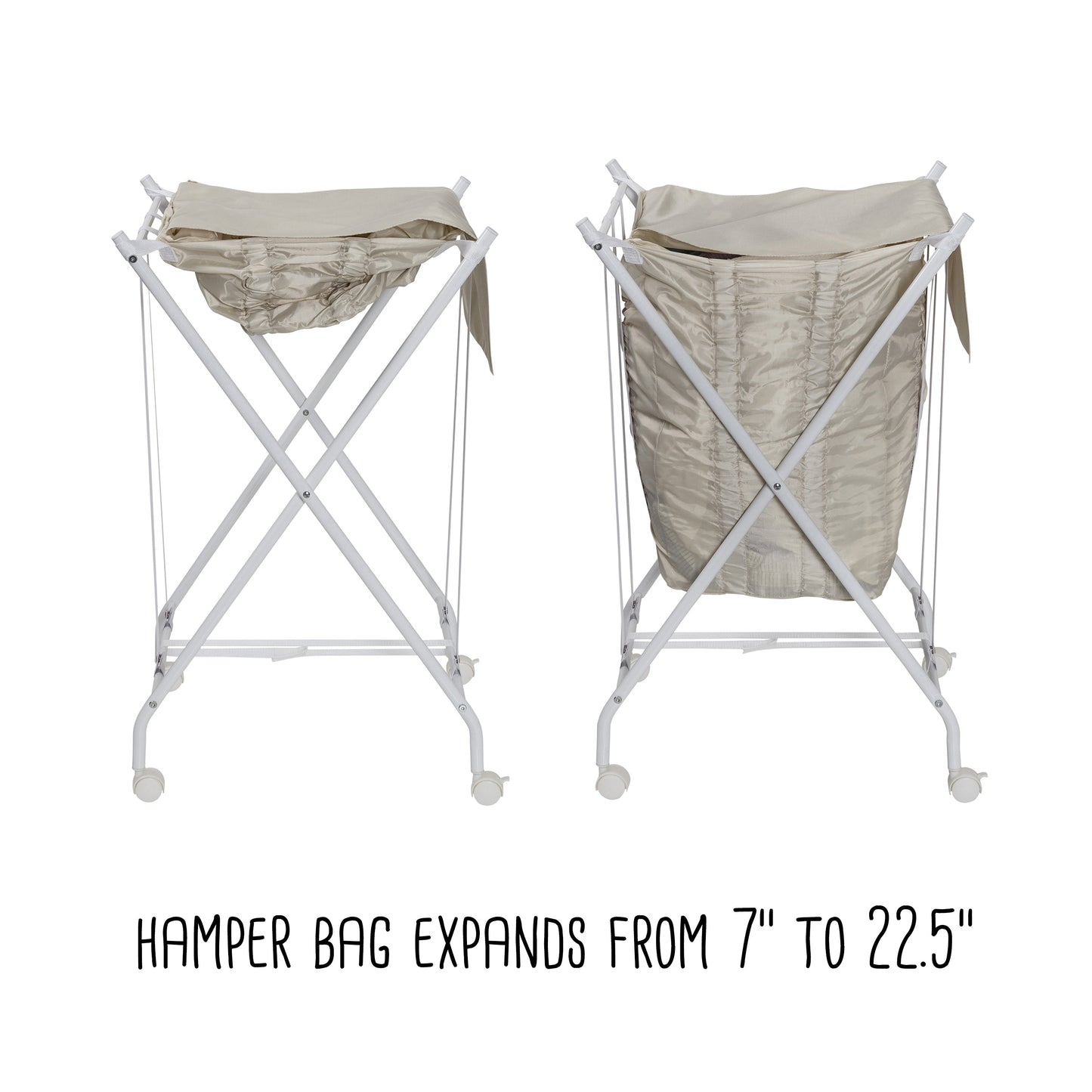 White/Natural No Bend Rolling Bounce Back Hamper