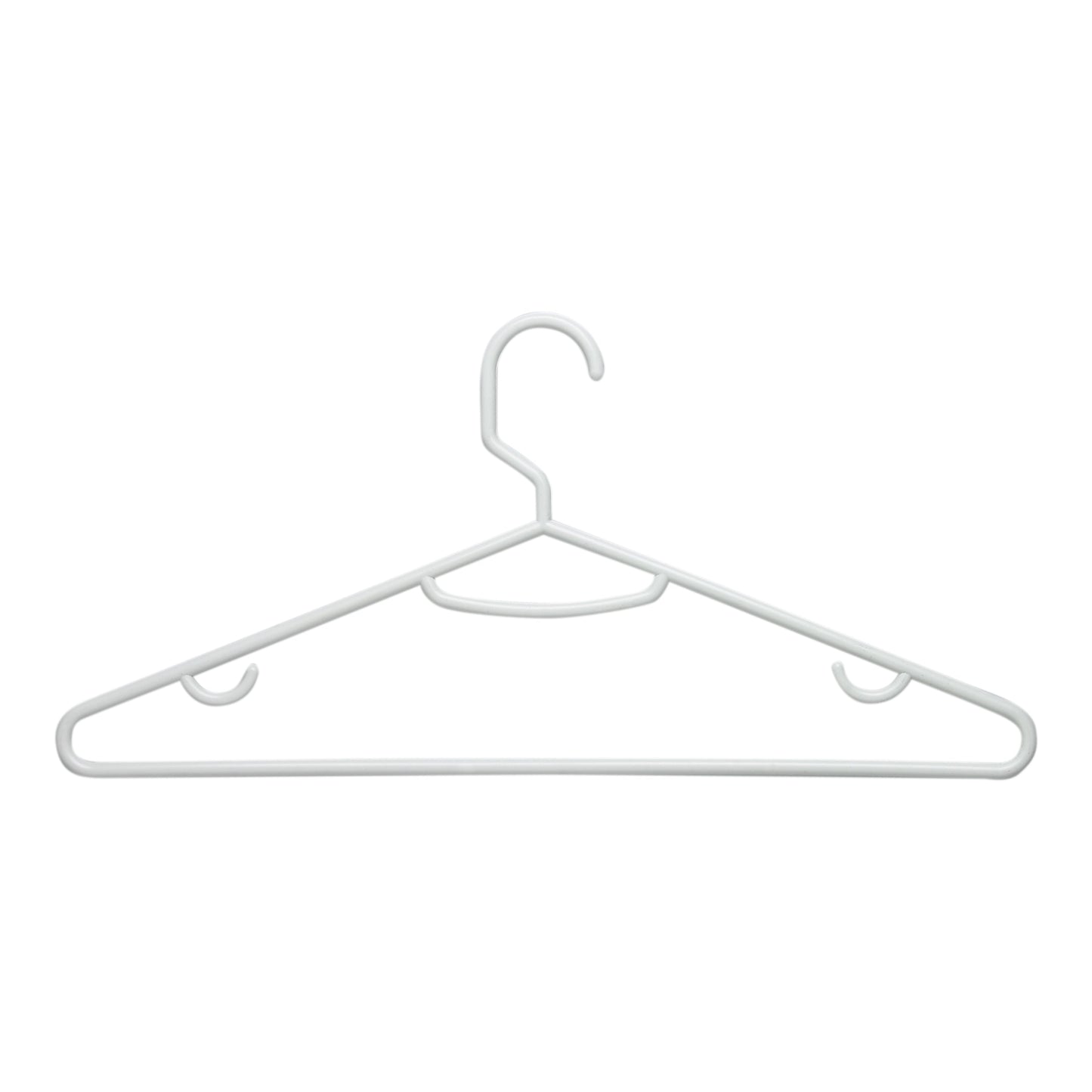 White Recycled Plastic Hangers with Hooks (60-Pack)