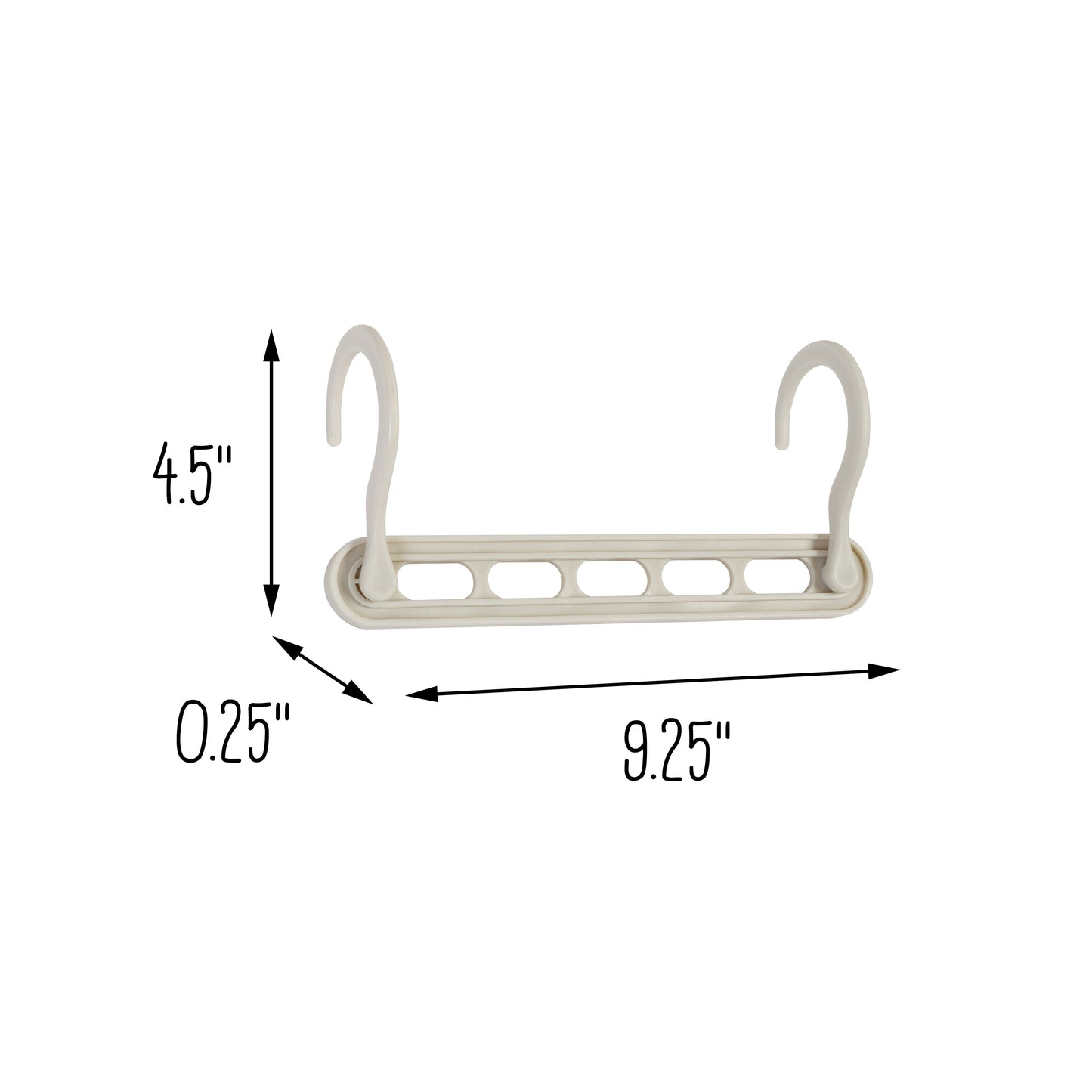 White Plastic Cascading Collapsible Hangers (20-Pack)