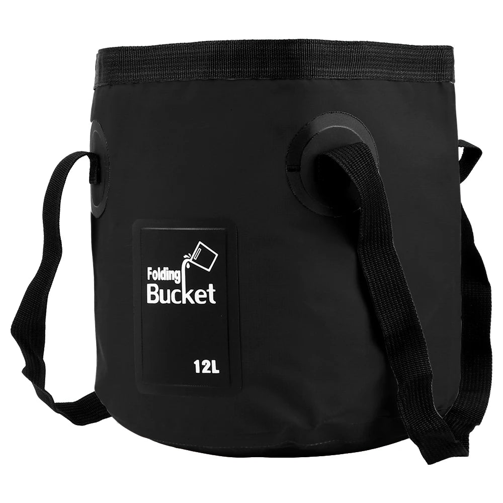 12L Folding Bucket Bowl Sink Washing Bag Car Wash Bucket Portable Outdoor Travel Foldable Water Bucket