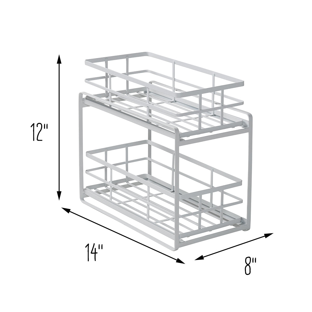 White Kitchen 2-Drawer Storage Organizer