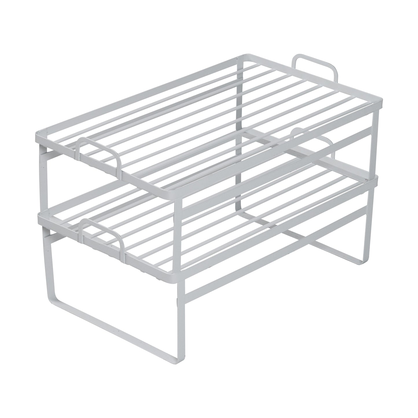 White Stackable Cabinet Shelves (2-Pack)