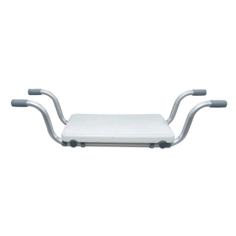 Adjustable Width Anti-Slip Bathtub Chair Combined with Multifunctional Shelf Bath Stool Offering Support for Comfortable Bathing