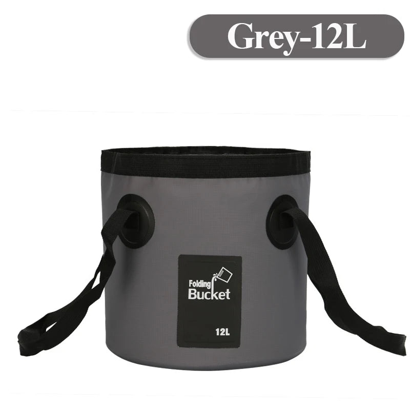 12/20L Portable Folding Bucket, Foldable Fishing Bucket, Camping Water Storage Container Collapsible Outdoor Travel Water Bucket