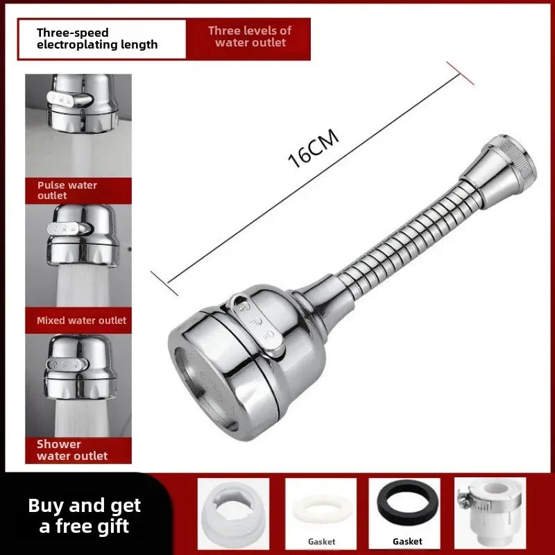 2/3 Mode Faucet Extension Tube 360 Degree Rotation Filter Kitchen Gadgets Shower Water Saving Tap Universal Kitchen Accessories