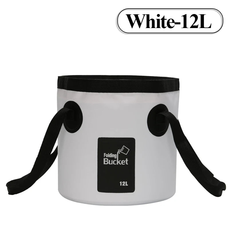 12/20L Portable Folding Bucket, Foldable Fishing Bucket, Camping Water Storage Container Collapsible Outdoor Travel Water Bucket