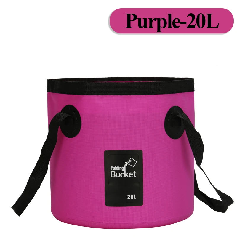 12/20L Portable Folding Bucket, Foldable Fishing Bucket, Camping Water Storage Container Collapsible Outdoor Travel Water Bucket
