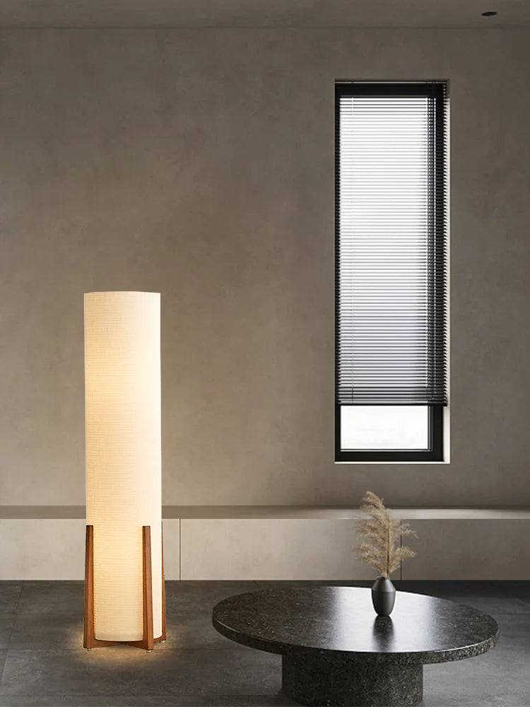 Nordic fabric Floor Lamp Japanese desk lamp for Living Room Study Reading Light Bedroom Bedside Designer Floor lamp