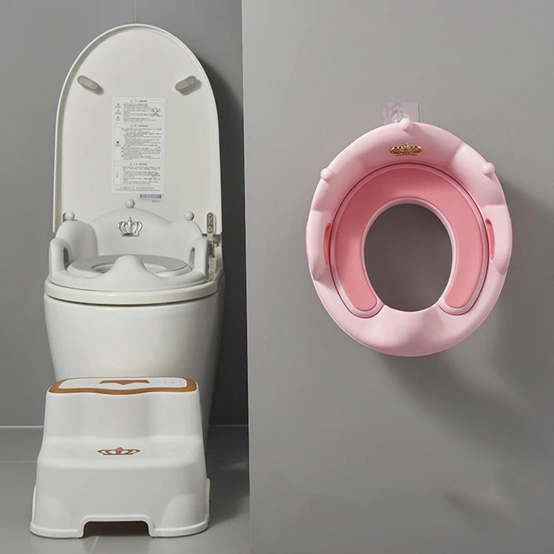 Baby Toilet Training Seat Cover Portable Child Toilet Seat Toddler Crown Toilet Seat Kid Auxiliary Toilet Seat Cushion Urinal