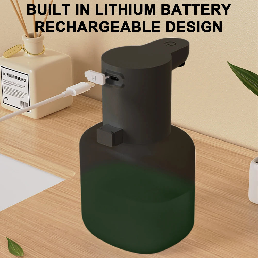 550ml Automatic Soap Dispenser USB Rechargeable Foam Gel Soap Dispenser Electric Hand Sanitizer Dispenser for Kitchen Bathroom