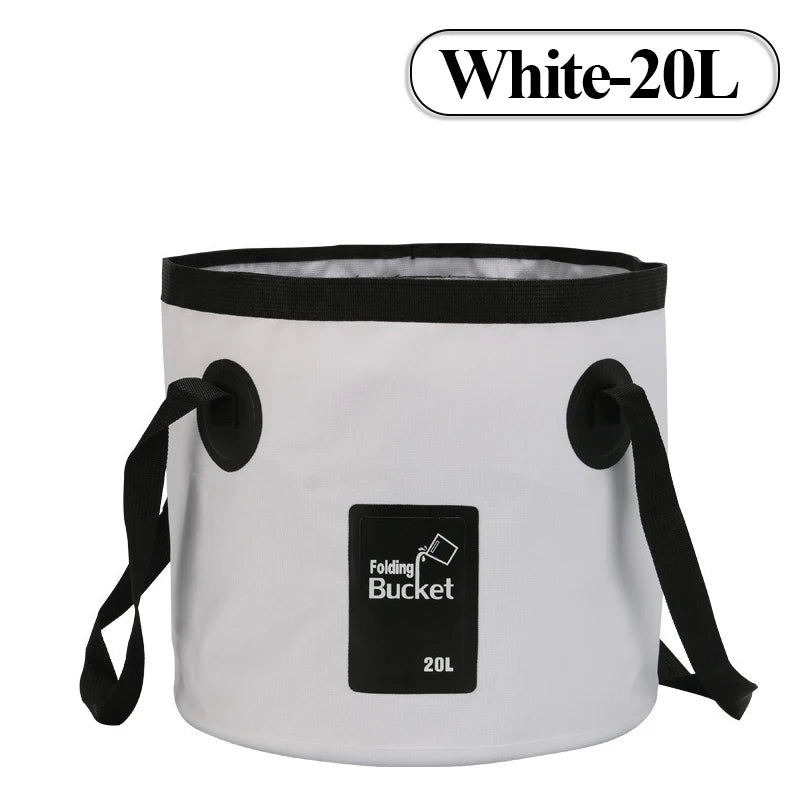 12/20L Portable Folding Bucket, Foldable Fishing Bucket, Camping Water Storage Container Collapsible Outdoor Travel Water Bucket