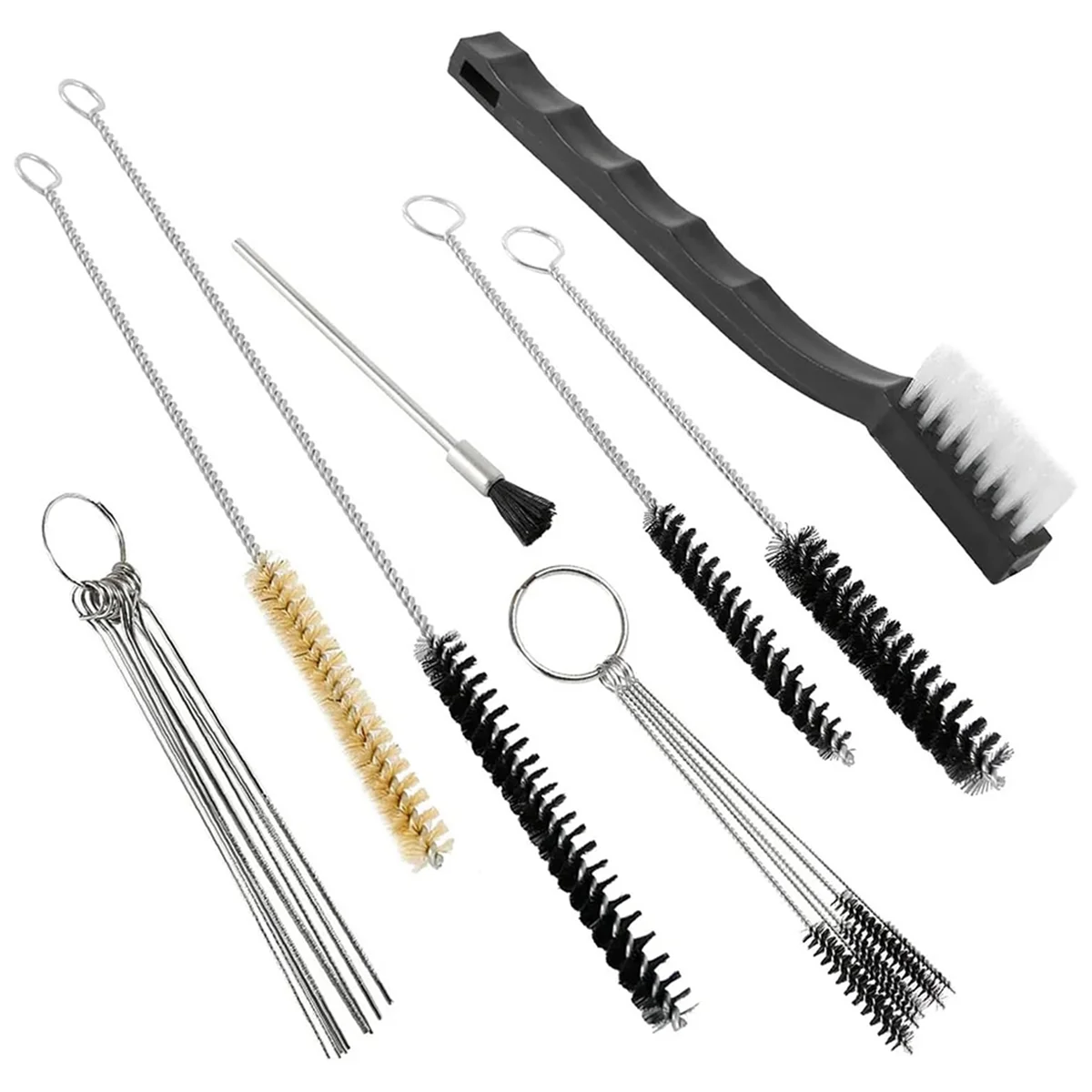 AT13 21Pcs Multi-Purpose Paint Sprayer Cleaning Kit Nylon Brushes Mini Brushes & Needles Metal Tube Cleaning Brush