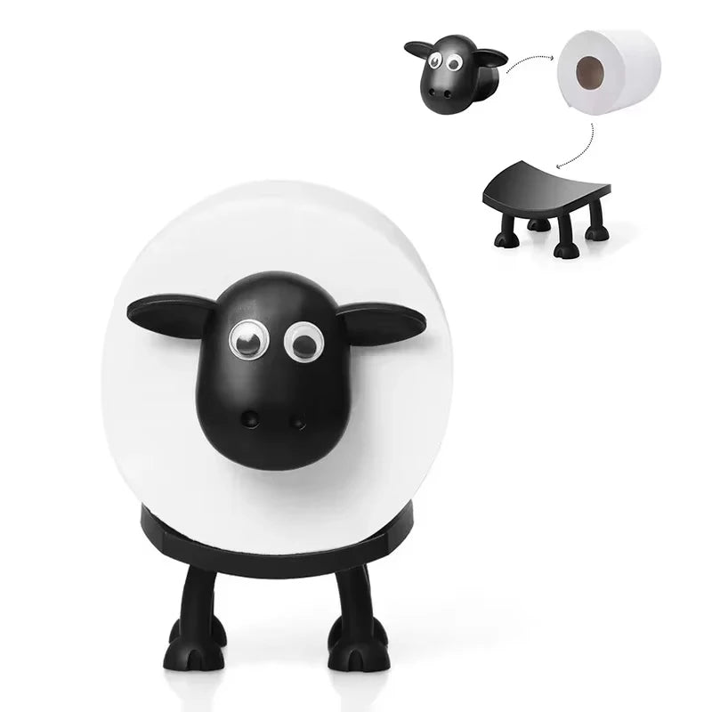 1Pcs Cute Cartoon Animal Toilet Paper Holder Creative Fun Paper Holder Tissue Storage Box Suitable For Bathroom living Room Etc