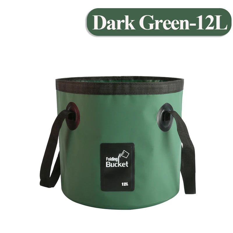 12/20L Portable Folding Bucket, Foldable Fishing Bucket, Camping Water Storage Container Collapsible Outdoor Travel Water Bucket