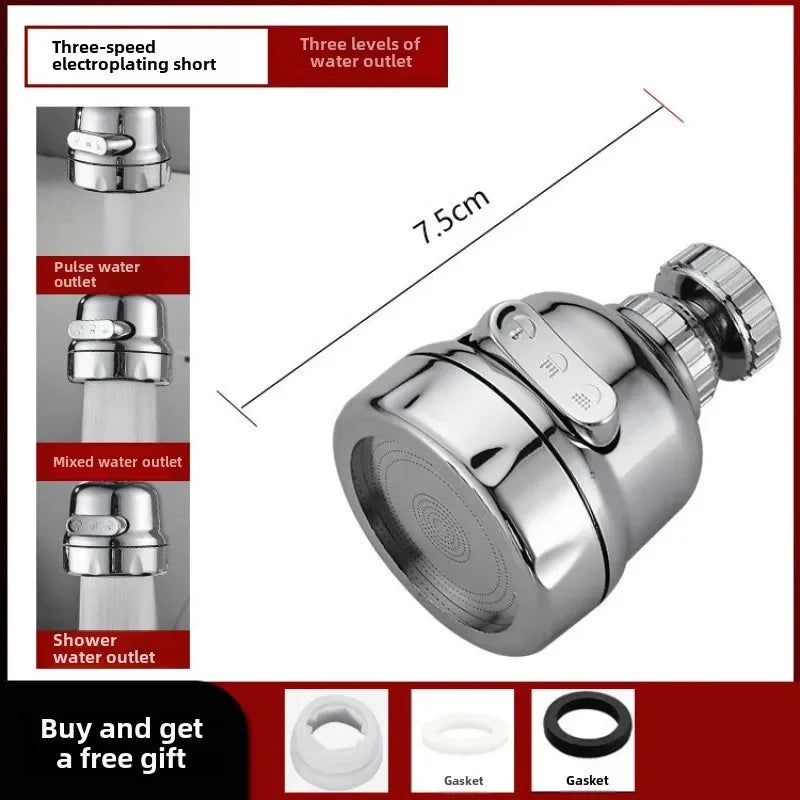 2/3 Mode Faucet Extension Tube 360 Degree Rotation Filter Kitchen Gadgets Shower Water Saving Tap Universal Kitchen Accessories