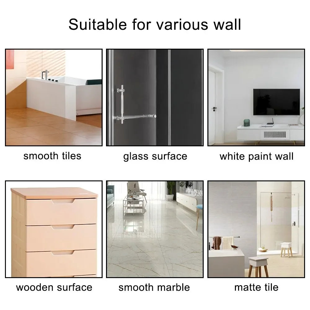Anti-slip Handrail with Suction Cup No Drilling Shower Handle Offers Safe Grip for Safety Grab in Bathroom Bathtub Glass Door