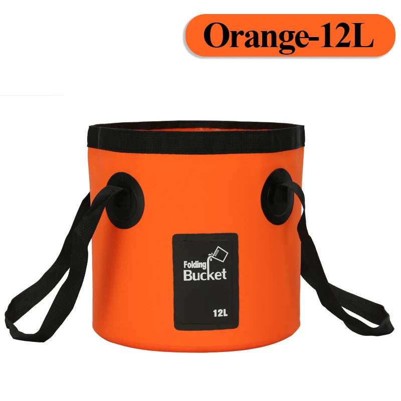 12/20L Portable Folding Bucket, Foldable Fishing Bucket, Camping Water Storage Container Collapsible Outdoor Travel Water Bucket