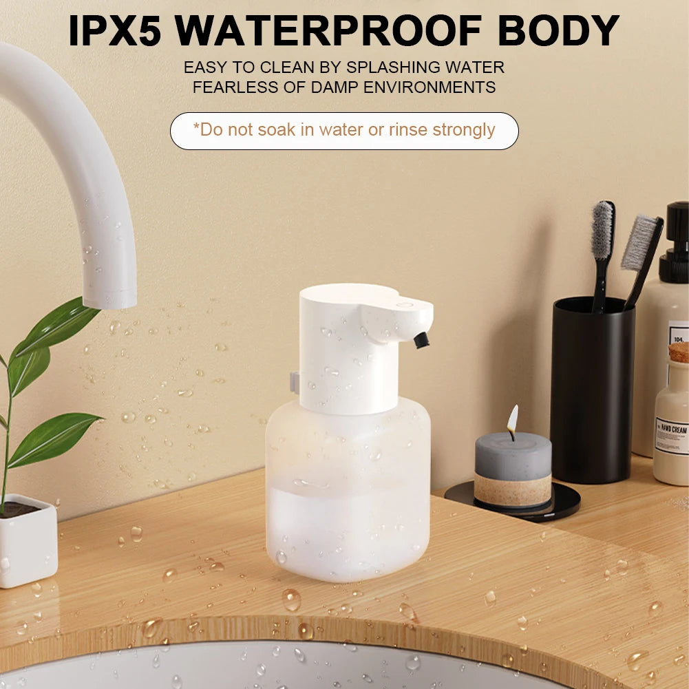550ml Automatic Soap Dispenser USB Rechargeable Foam Gel Soap Dispenser Electric Hand Sanitizer Dispenser for Kitchen Bathroom