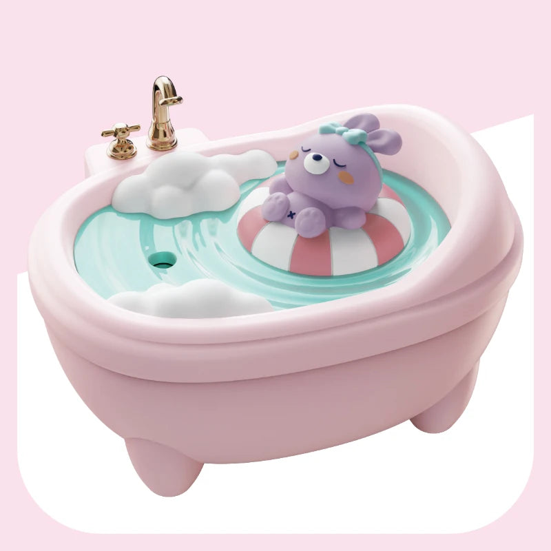 Cute Animal Air Humidifier Bathtub Shape Essential Oil Diffuser 340ML capacity water tank humidifier With Colourful Night Lights