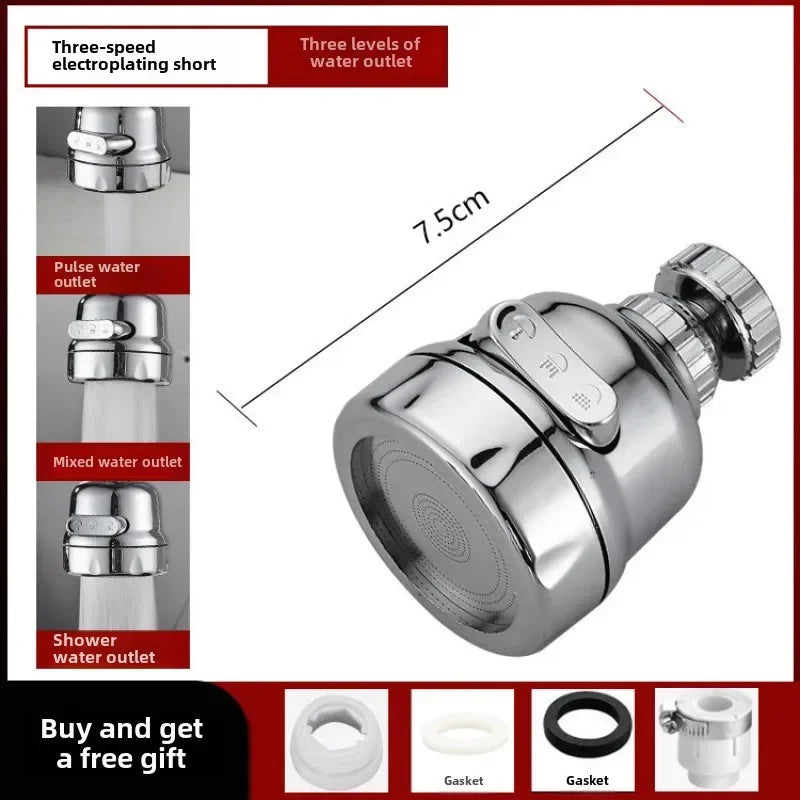 2/3 Mode Faucet Extension Tube 360 Degree Rotation Filter Kitchen Gadgets Shower Water Saving Tap Universal Kitchen Accessories
