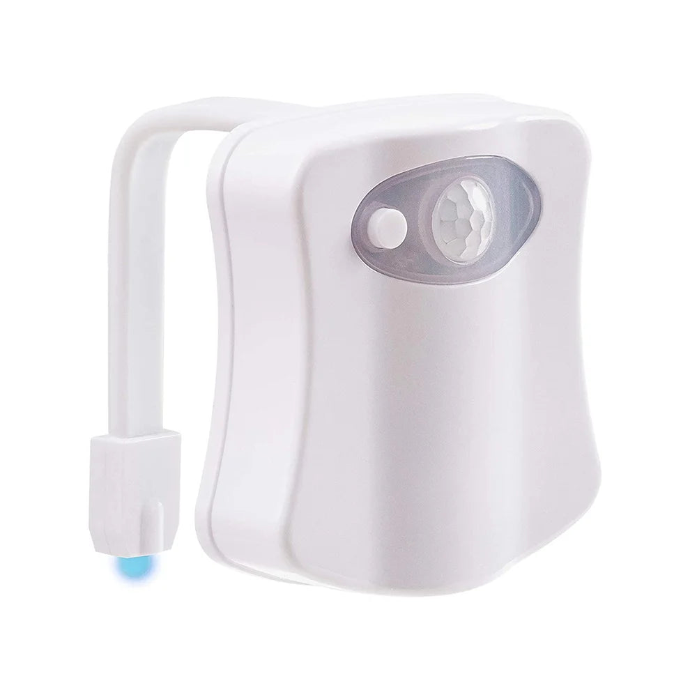 Toilet Night Light by Motion Sensor Activated LED Light 8 Colors Changing Toilet Bowl Illuminate Nightlight for Bathroom Gifts