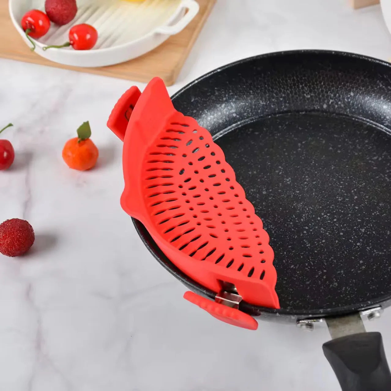 1pc, Strainer, Pot Strainer, Adjustable Clip On Strainer For Pots Pans And Bowls, Kitchen Pot Strainer