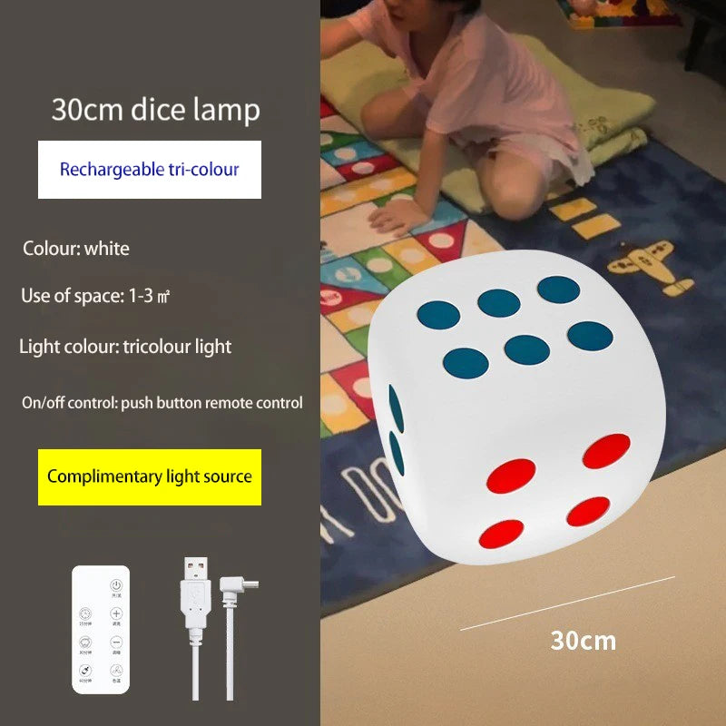 Dice night lamp colorful remote control table night light bedside lamp living room creative stool floor lamp
