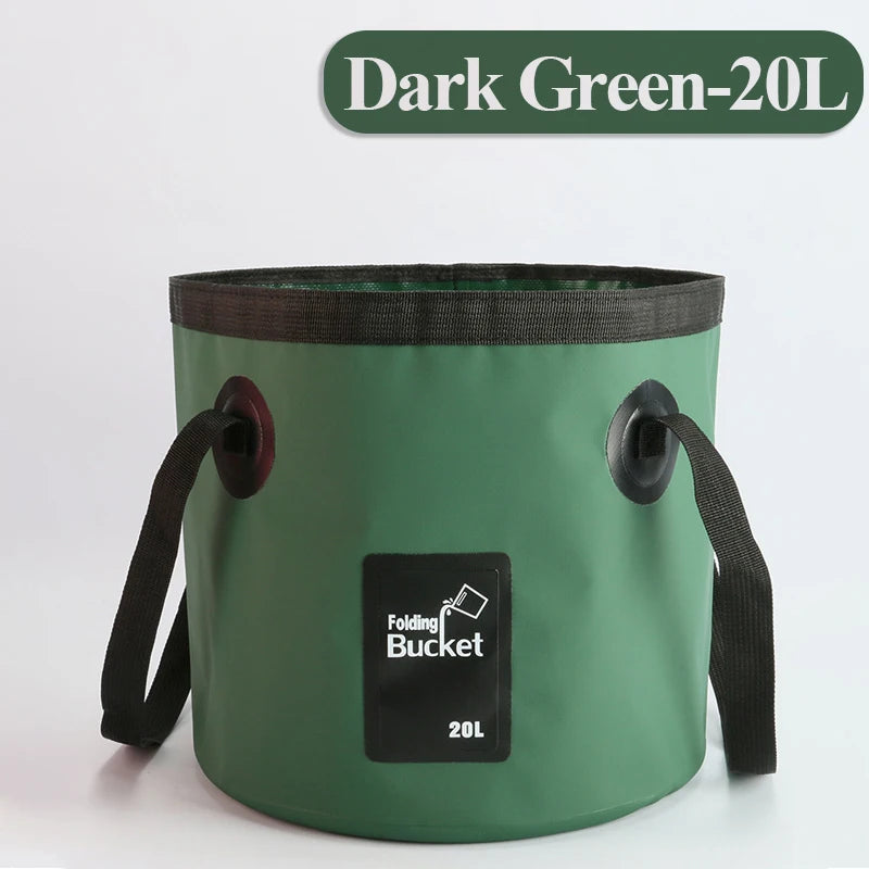 12/20L Portable Folding Bucket, Foldable Fishing Bucket, Camping Water Storage Container Collapsible Outdoor Travel Water Bucket