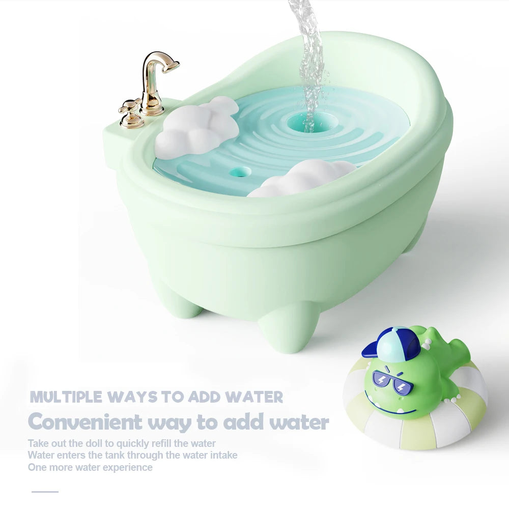 Cute Animal Air Humidifier Bathtub Shape Essential Oil Diffuser 340ML capacity water tank humidifier With Colourful Night Lights
