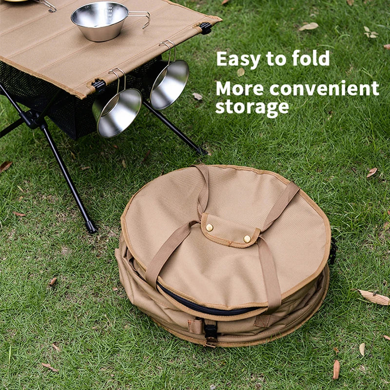 Black/Brown/Army green/Camo optional spring storage bag Large capacity wear-resistant storage bucket with storage buckle