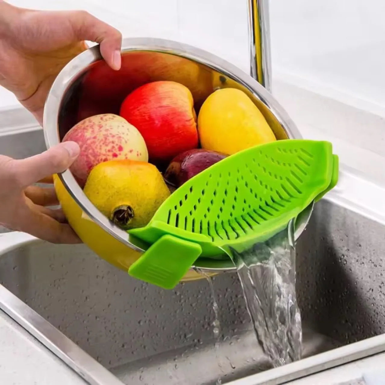 1pc, Strainer, Pot Strainer, Adjustable Clip On Strainer For Pots Pans And Bowls, Kitchen Pot Strainer